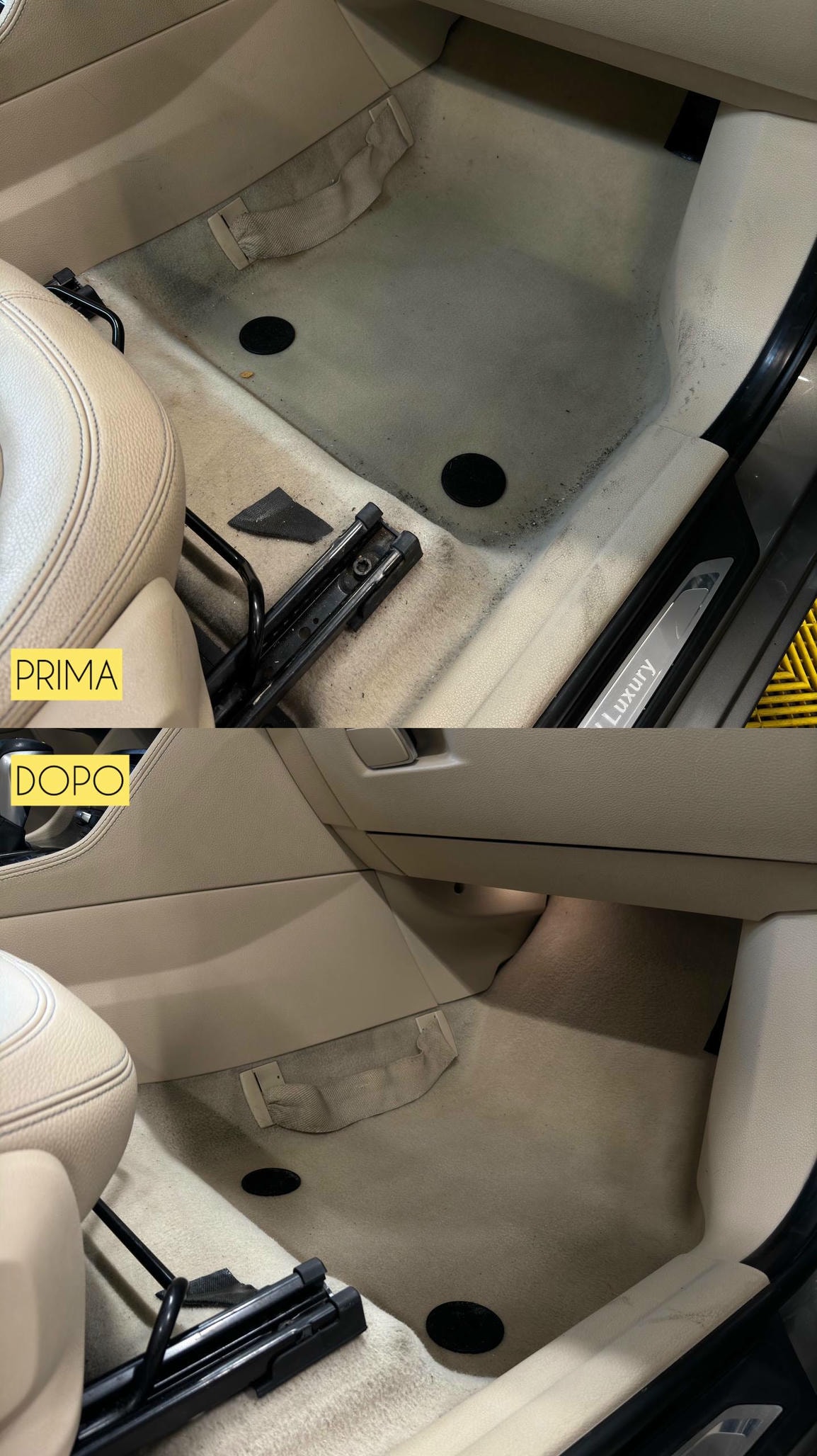 Detailing interni - Console Prima e Dopo